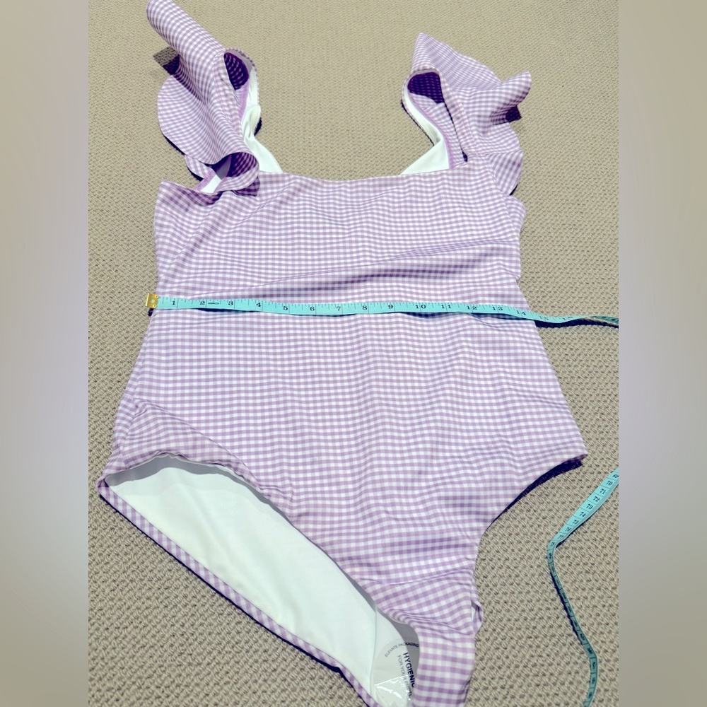 Hill House Lilac Gingham Rosie Swimsuit - Picture 9 of 9